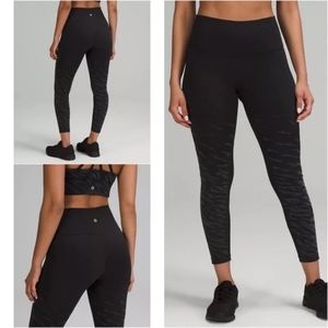 lululemon athletica Black High-Rise Patterned Leggings